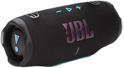 JBL Charge 6 – Portable Waterproof & Drop-Proof Bluetooth Speaker, Bold JBL Pro Sound & AI Sound Boost, 28Hrs Playtime, Built-in powerbank & Comes with a Sturdy/Removable Carrying Strap (Black/Teal)