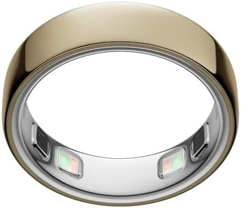 Oura Ring 5 Smart Ring – Gold – Size 6 – Fitness & Sleep Tracker | World’s Smallest Smart Ring, Activity, Women’s Health, AI Advisor, 1 Week Battery Life, IP68 Waterproof, Size Before You Buy