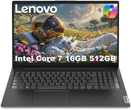 Lenovo Laptop Computer V15, Intel Core 7-240H, 16GB DDR5 RAM, 512GB SSD | 15.6″ FHD, for Business & Student, > Ultra 7 155U, Beats Ideapad, Webcam w/Shutter, Numeric Keypad, Win 11 Home w/Copilot